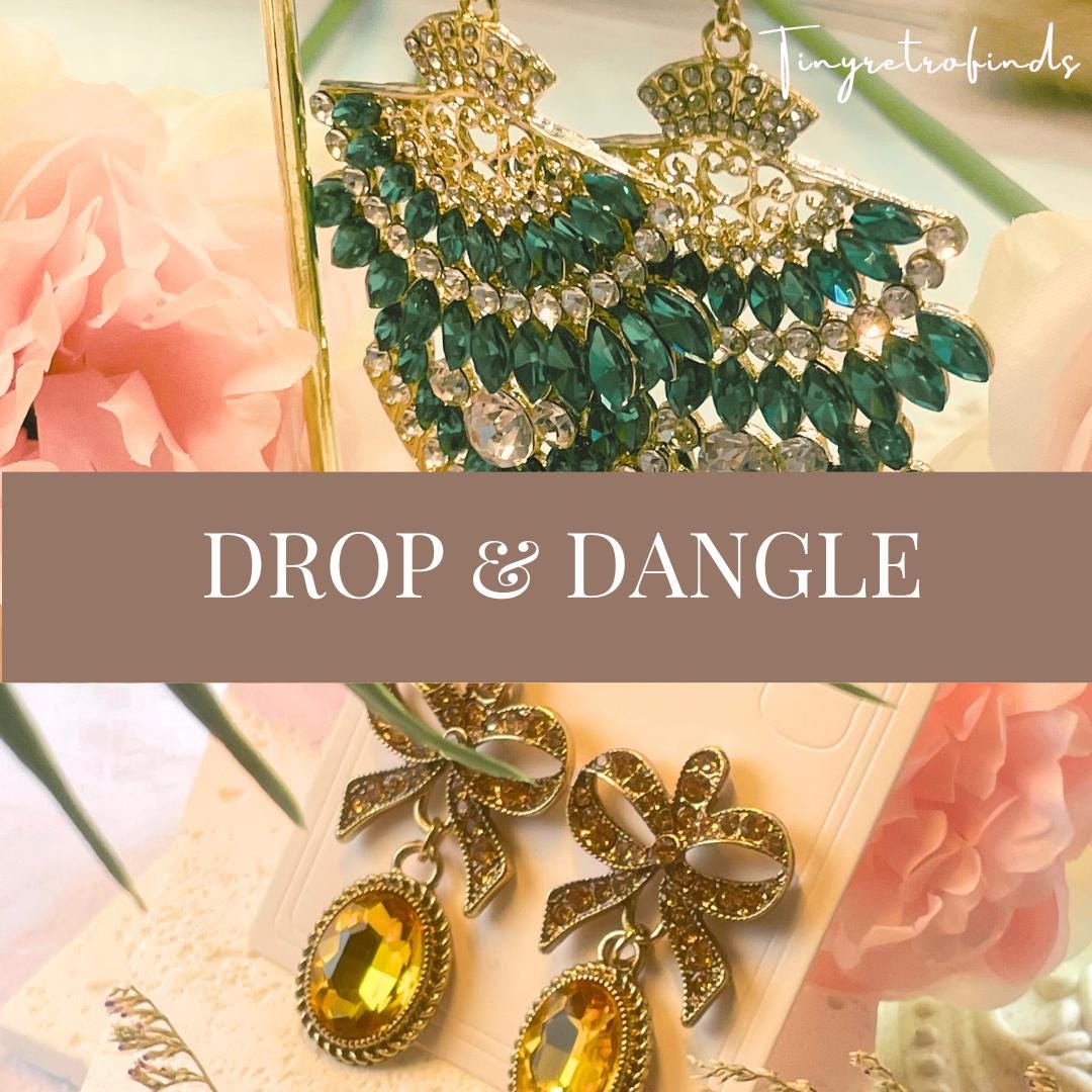 Drop & Dangle Earrings Vintage Inspired Collections | Earrings for Women | 925 sliver or 18k gold plated earring post | Jewelry Gift for Her
