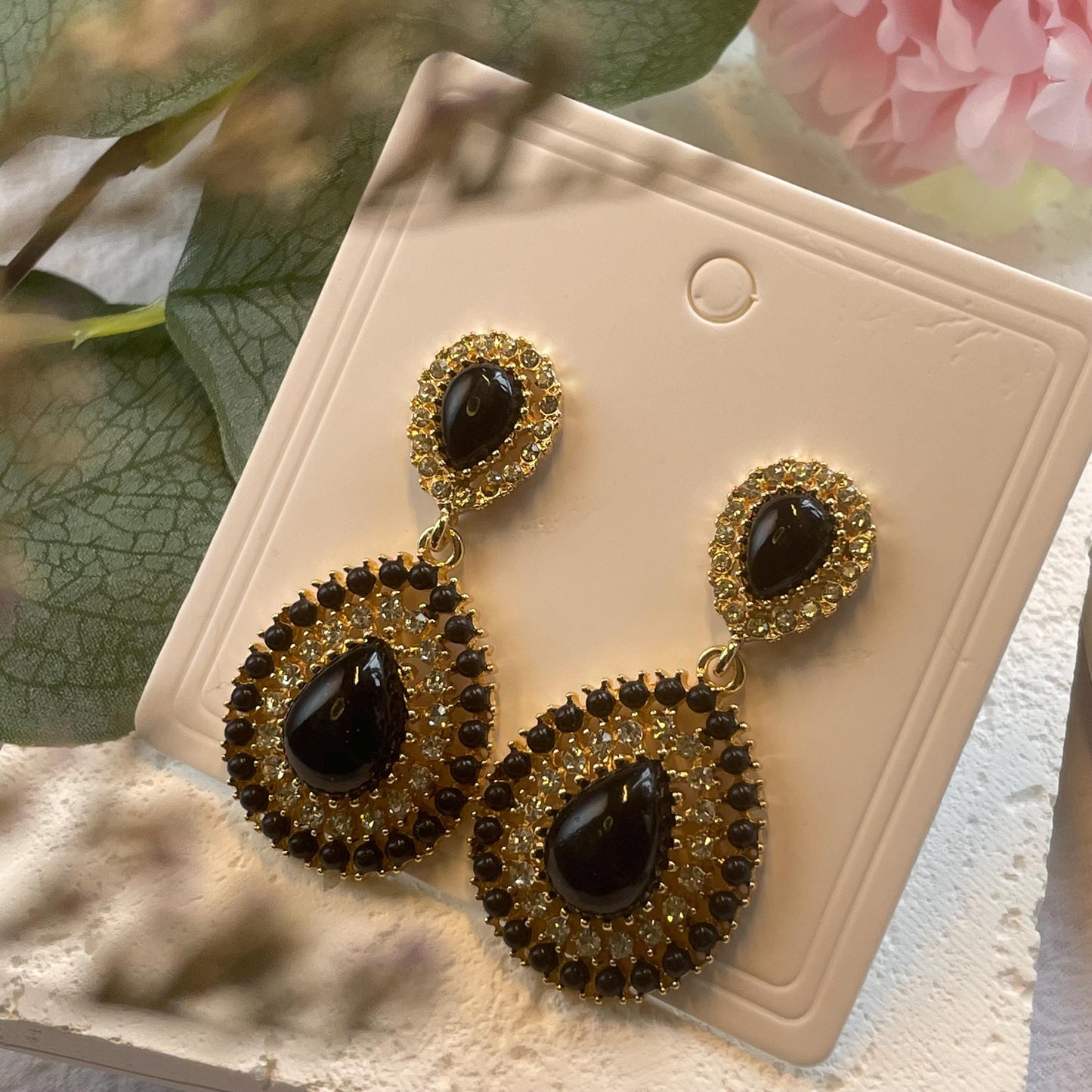 Bohemian rhinestones drop earrings, retro palace style| Droplet earrings| water drop shaped | teardrop pendant Dangler Earrings Gift for her