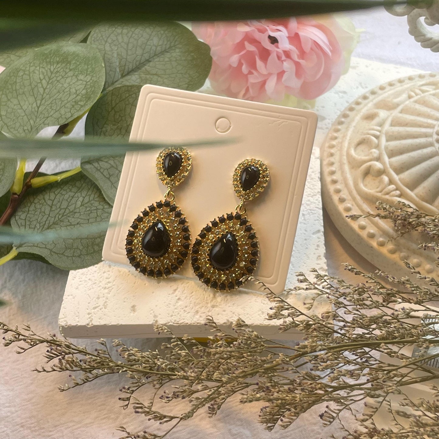 Bohemian rhinestones drop earrings, retro palace style| Droplet earrings| water drop shaped | teardrop pendant Dangler Earrings Gift for her