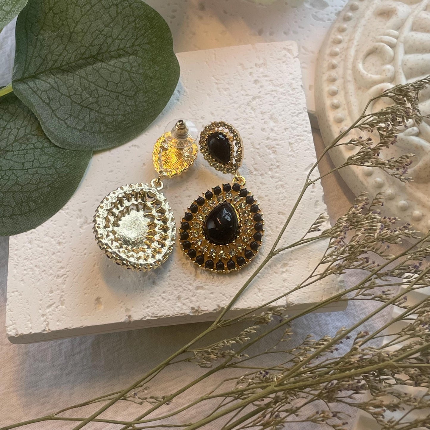Bohemian rhinestones drop earrings, retro palace style| Droplet earrings| water drop shaped | teardrop pendant Dangler Earrings Gift for her