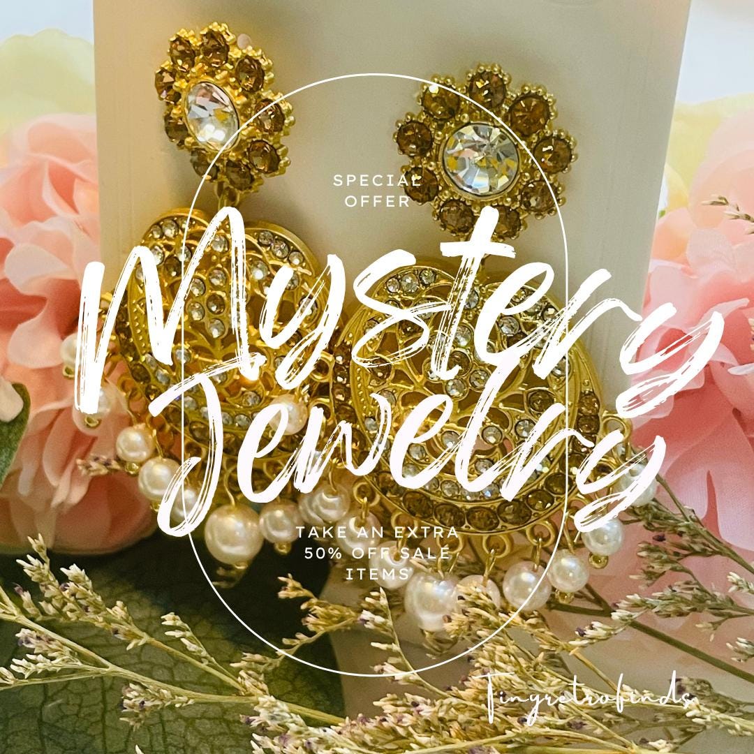 Earrings Mystery Bundle | Vintage Inspired Mystery jewelry grab bags, Custom mystery jewelry jar, jewelry lot, bulk jewelry box Gift for Her